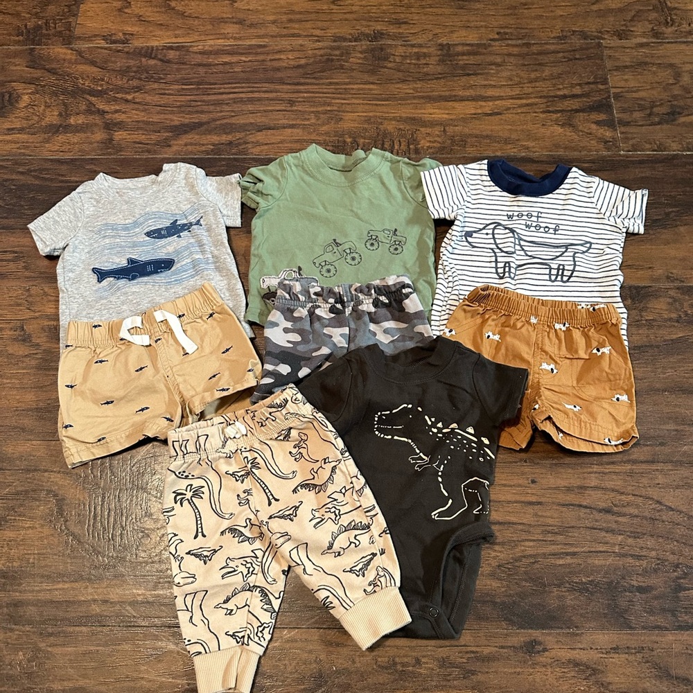 Carter's Kids Matching Sets - Green, Black, Gray, Tan
